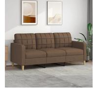 Vidaxl Canapé À 3 Places Marron 180 Cm Tissu Marron