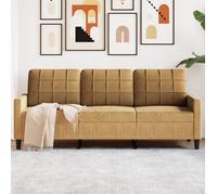 Vidaxl Canapé À 3 Places Marron 180 Cm Velours Marron