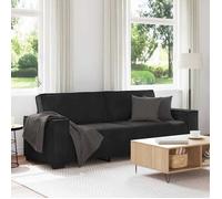 Vidaxl Canapé À 3 Places Noir 180 Cm Velours Noir