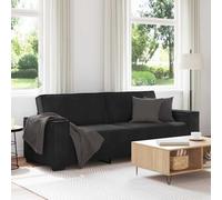 Vidaxl Canapé À 3 Places Noir 180 Cm Velours Noir