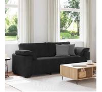 vidaXL Canapé 3 places 4105282 Velours noir 220x77x82 cm