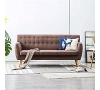 vidaXL Canapé à 3 places Revêtement en tissu 172x70x82 cm Marron Brun G