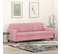 vidaXL Canapé à 3 places Rose 180 cm Velours