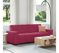Vidaxl Canapé À 3 Places Rouge Bordeaux 180 Cm Velours Rouge