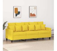 Vidaxl Canapé À 3 Places Jaune Clair 180 Cm Tissu Jaune