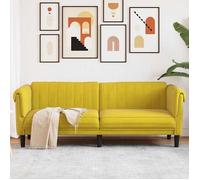 vidaXL Canapé à 3 Places, Siège avec Accoudoirs et Dossier, Meuble de Salon Salle de Séjour Balcon Intérieur, Moderne, Jaune 372591