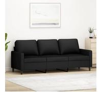 vidaXL Canapé à 3 places Noir 180 cm Velours 359214