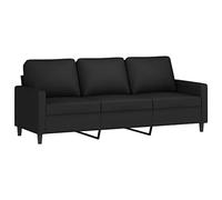 vidaXL Canapé à 3 places Noir 180 cm Velours 359214