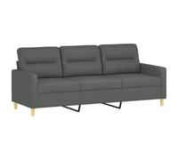 Vidaxl Canapé À 3 Places Gris Foncé 180 Cm Tissu Gris