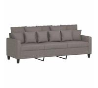 vidaXL Canapé à 3 Places Taupe 180 cm Tissu
