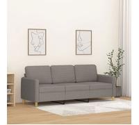 vidaXL Canapé à 3 places Taupe 180 cm Tissu 359493