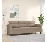 vidaXL Canapé à 3 places Taupe 180 cm Tissu microfibre359567 Taupe G
