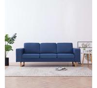 Canapé à 3 places Tissu Crème Sofa de Salon Banquette Maison Bureau vidaXL