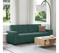 vidaXL Canapé à 3 places Vert foncé 180 cm Velours, canapé, canapé trois places, canapé 3 places en velours, divan, canapé 4105032