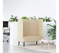 vidaXL Canapé à Dossier Haut Crème 109x56x121 cm Tissu