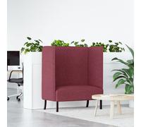 Vidaxl Canapé À Dossier Haut Rouge Vin 109x56x121 Cm Tissu Rouge
