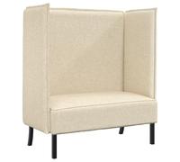 Vidaxl Canapé À Dossier Haut Crème 109x56x121 Cm Tissu