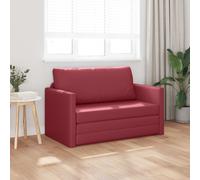 vidaXL Canapé au sol-lit 2-en-1 rouge vin 124x71x78 cm en cuir artificiel
