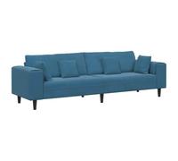 vidaXL Canapé en Velours avec Coussin Bleu 208 cm Velours, Canapé en Velours Chic, sièges Modernes, Couchage résistant, Confortable Ensemble Designer pour Salon