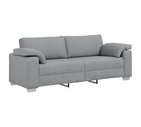 vidaXL Canapé avec Coussin Gris Clair 219 x 77 x 82 cm Tissu, Canapé Moderne pour Salon, Rectangulaire, Confortable et Élégant, Mobilier Intérieur Polyvalent