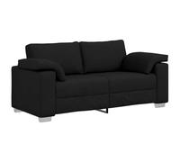 vidaXL Canapé avec Coussin Noir 180 x 77 x 82 cm Tissu, Canapé Moderne pour Salon, Rectangulaire, Confortable et Élégant, Mobilier Intérieur Polyvalent