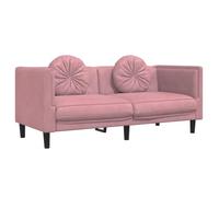 vidaXL Canapé avec Coussins 2 Places, Chaise avec Accoudoirs et Dossier, Siège avec Pieds, Fauteuil TV de Salon, Moderne, 372635