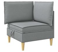 vidaXL Canapé avec rangement en tissu, pouf pour salon, design rectangulaire moderne, espace spacieux, utilité polyvalente pour le confort et l'ordre