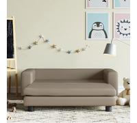 Vidaxl Canapé Avec Repose-Pied Pour Enfants Cappuccino 100x50x30 Cm