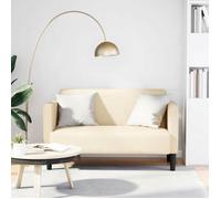 Vidaxl Canapé Causeuse Crème 109 Cm Tissu Velours Côtelé