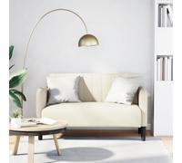Vidaxl Canapé Causeuse Crème 109 Cm Velours