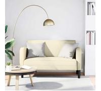 vidaXL Canapé Causeuse crème 110 cm Similicuir, Causeuse, canapé, canapé rembourré, canapé 2 Places, Couche, siège de Salon, canapé 2 Places