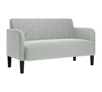 vidaXL Canapé causeuse 2 places 109 cm velours gris clair rembourré