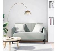 vidaXL Canapé causeuse gris clair 109 cm velours, canapé deux places, divan, sièges de salon, canapé, canapé rembourré, 4100587