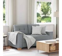 vidaXL Canapé Causeuse Gris Clair 120 cm Tissu, Causeuse, canapé, canapé rembourré, canapé 2 Places, Couche, siège de Salon, canapé Deux Places