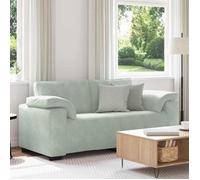 vidaXL Canapé causeuse gris clair 180x77x82 cm velours, canapé deux places, divan, siège de salon, canapé, canapé rembourré, 4105267