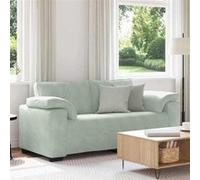 vidaXL Canapé causeuse gris clair 140 cm velours, canapé deux places, divan, siège de salon, canapé, canapé rembourré, 4105267 Gris G