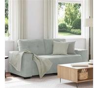 Vidaxl Canapé Causeuse Gris Clair 140 Cm Velours