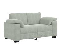 vidaXL Canapé Causeuse Gris Clair 160x77x82 cm Velours, canapé Deux Places, Divan, siège de Salon, canapé, canapé rembourré, canapé 2 Places