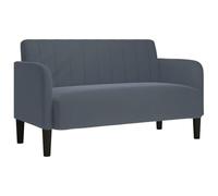 vidaXL Canapé causeuse 109 cm velours gris foncé – deux places rembourré 4100588