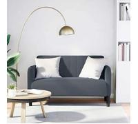 vidaXL Canapé causeuse gris foncé 109 cm velours, canapé deux places, divan, sièges de salon, canapé, canapé rembourré, 4100588