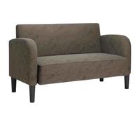 vidaXL Canapé causeuse 2 places Similicuir 110 cm Gris foncé