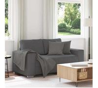 vidaXL Canapé causeuse gris foncé 120 cm tissu velours côtelé, causeuse, canapé, canapé rembourré, canapé 2 places, couche, 4105194