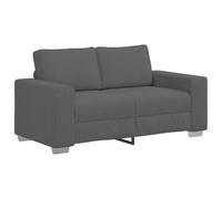 vidaXL Canapé Causeuse Gris foncé 120 cm Tissu Velours côtelé, Causeuse, canapé, canapé rembourré, canapé 2 Places, Couche, siège de Salon