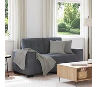 Vidaxl Canapé Causeuse Gris Foncé 120 Cm Velours