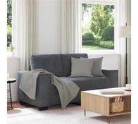 vidaXL Canapé causeuse 2 places Velours Gris foncé 120 cm