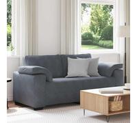 Vidaxl Canapé Causeuse Gris Foncé 140 Cm Velours