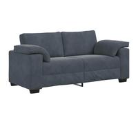 vidaXL Canapé Causeuse Gris foncé 140 cm Velours, canapé Deux Places, Divan, siège de Salon, canapé, canapé rembourré, canapé 2 Places