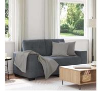 vidaXL Canapé causeuse 2 places Velours Gris foncé 120 cm