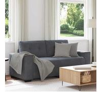 vidaXL Canapé causeuse gris foncé 140 cm velours, canapé deux places, divan, siège de salon, canapé, canapé rembourré, 4105123