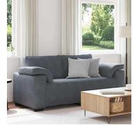 vidaXL Canapé causeuse gris foncé 180x77x82 cm velours canapé deux places divan siège de salon canapé canapé rembourré 4105268